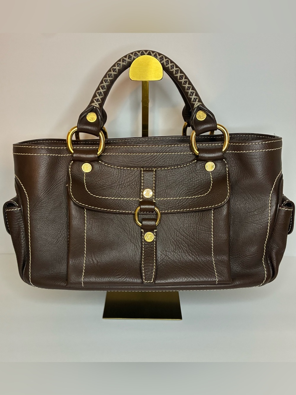 Celine Chocolate Brown Leather Boogie Bag